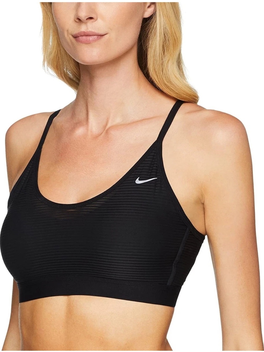 Nike Black Seamless Ribbed Light-Support Sports Bra